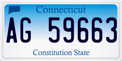 CT license plate AG59663