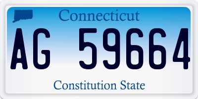 CT license plate AG59664