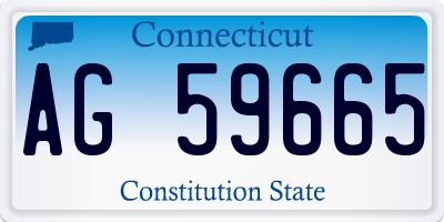 CT license plate AG59665