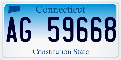 CT license plate AG59668