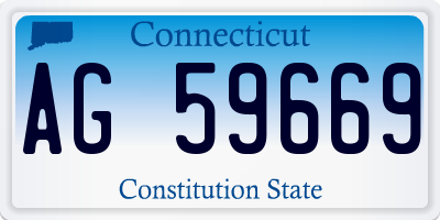 CT license plate AG59669