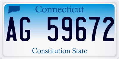 CT license plate AG59672