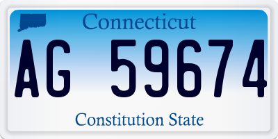 CT license plate AG59674