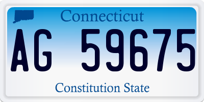 CT license plate AG59675