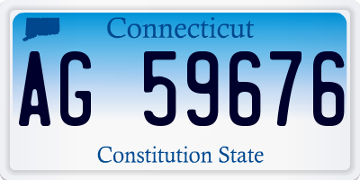 CT license plate AG59676