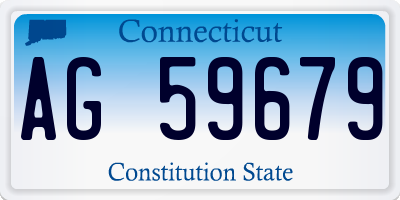 CT license plate AG59679