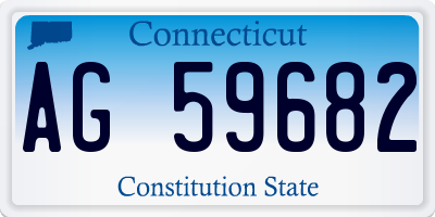 CT license plate AG59682