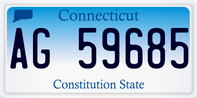 CT license plate AG59685