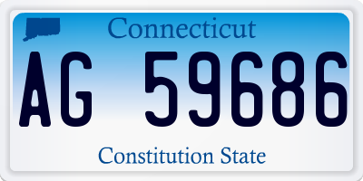 CT license plate AG59686