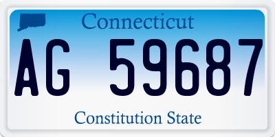 CT license plate AG59687