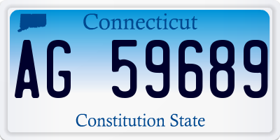 CT license plate AG59689