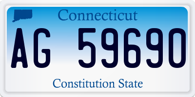 CT license plate AG59690