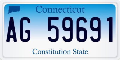 CT license plate AG59691