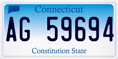 CT license plate AG59694