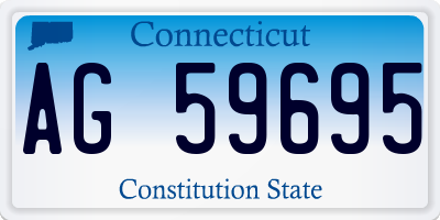 CT license plate AG59695