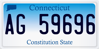 CT license plate AG59696