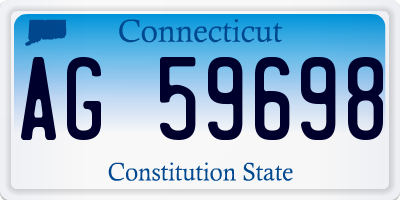 CT license plate AG59698