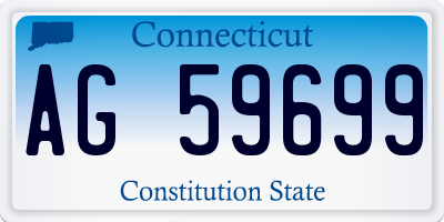 CT license plate AG59699