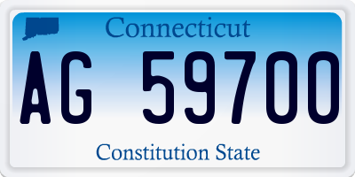 CT license plate AG59700