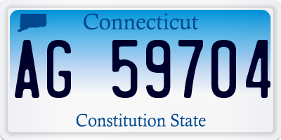 CT license plate AG59704