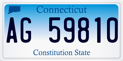 CT license plate AG59810