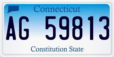 CT license plate AG59813