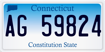 CT license plate AG59824