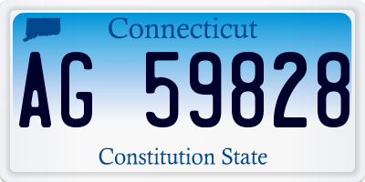 CT license plate AG59828