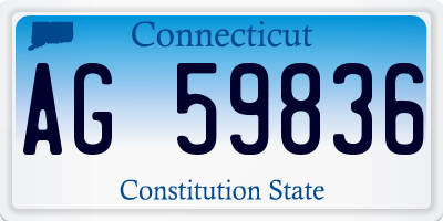 CT license plate AG59836