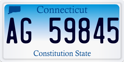 CT license plate AG59845