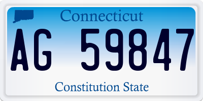CT license plate AG59847