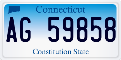 CT license plate AG59858