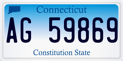 CT license plate AG59869