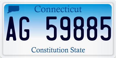 CT license plate AG59885