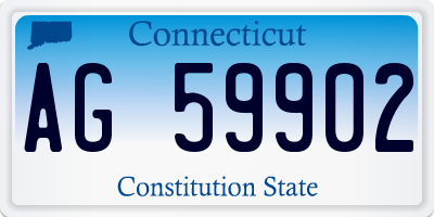 CT license plate AG59902