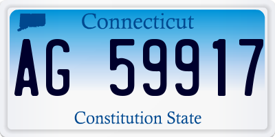 CT license plate AG59917