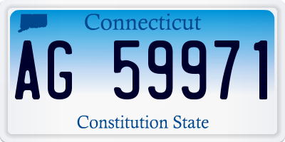 CT license plate AG59971