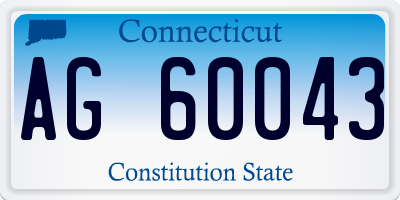 CT license plate AG60043