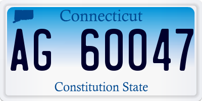 CT license plate AG60047
