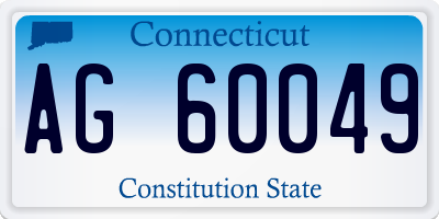 CT license plate AG60049