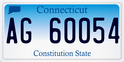 CT license plate AG60054