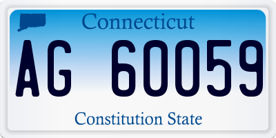 CT license plate AG60059