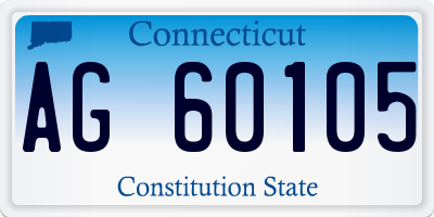 CT license plate AG60105
