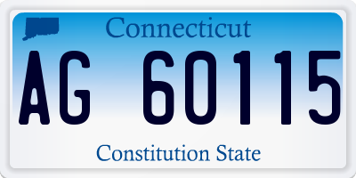 CT license plate AG60115