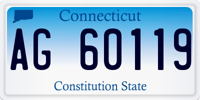 CT license plate AG60119