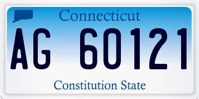 CT license plate AG60121