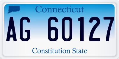 CT license plate AG60127