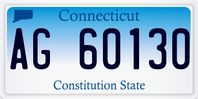 CT license plate AG60130