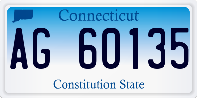 CT license plate AG60135