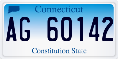 CT license plate AG60142